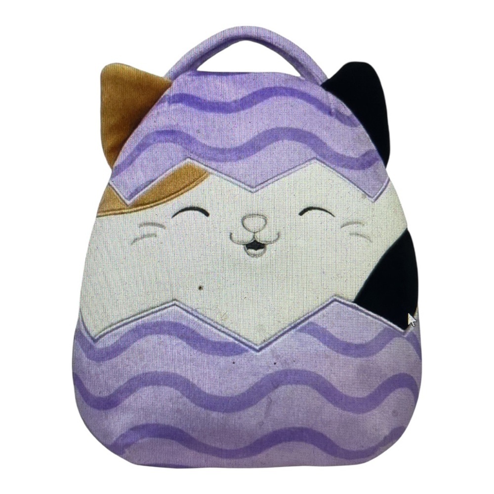 Cam the Cat Squishmallow Easter Basket 10" Soft Plush Purple Handle NEW